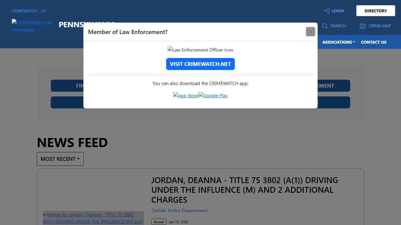 CRIMEWATCH PA | Safer communities through collaboration