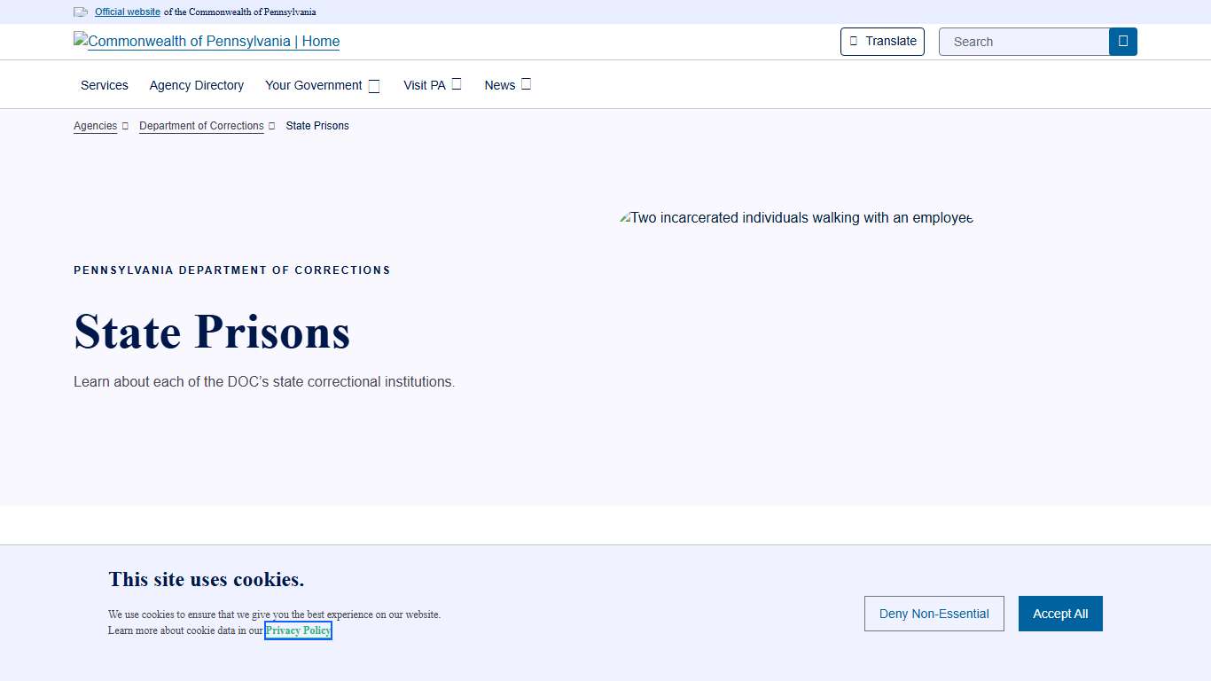 State Prisons | Department of Corrections | Commonwealth of Pennsylvania